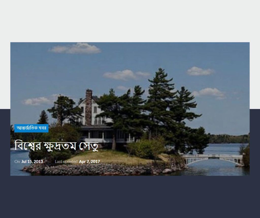 ক্ষুদ্রতম আন্তর্জাতিক সেতু