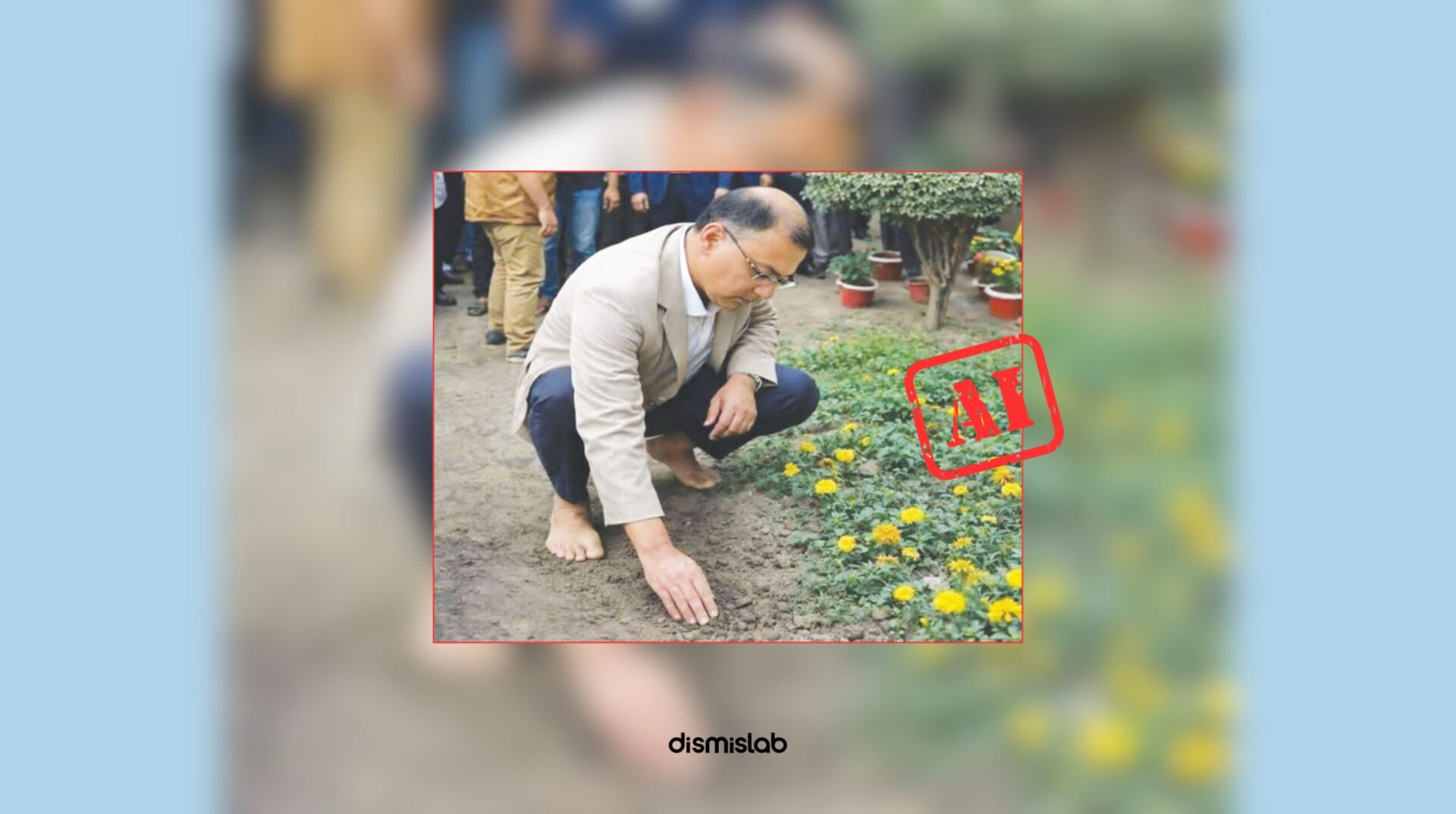 Fact-check shows the image of Tarique Rahman touching Bangladesh’s soil in Inqilab, Dinkal, CNTV is AI-generated
