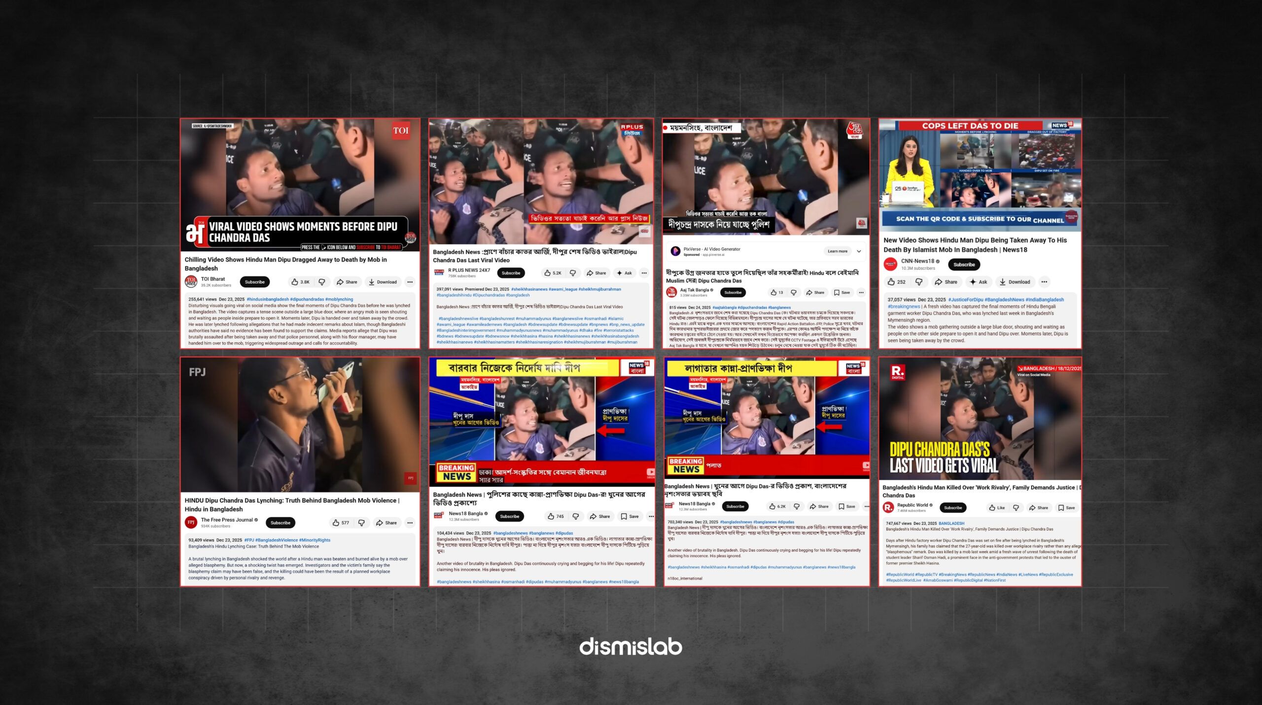 Fact-check: Indian media used a misleading video to falsely claim last video of Bangladeshi Hindu Dipu Chandra Das