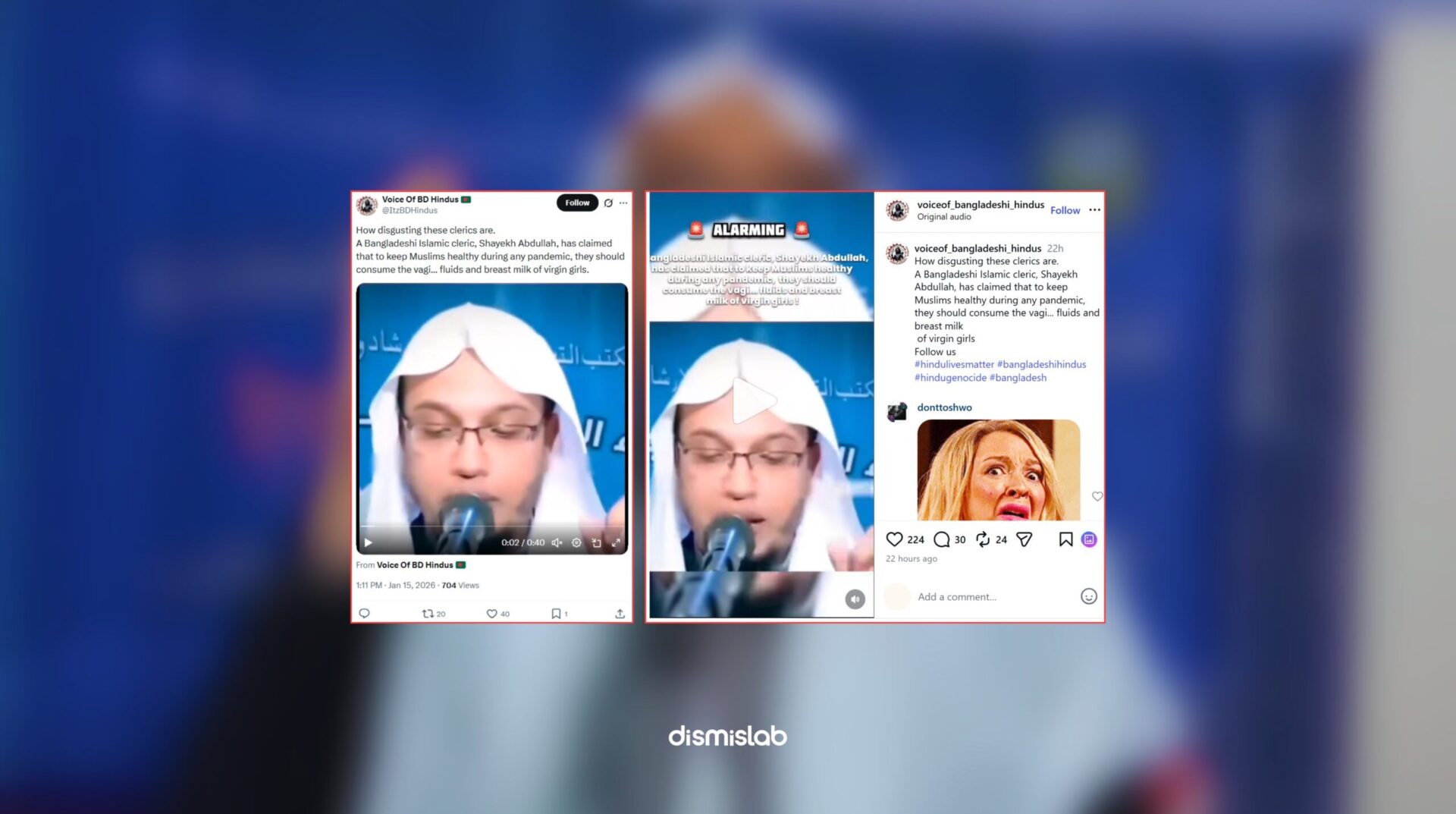 Fact-check: A misleadingly edited video falsely claims that Bangladeshi Islamic scholar Shaykh Ahmadullah advised Muslims to consume bodily fluids for health during a pandemic, whereas the original speech criticizes Baul community beliefs, not health advice.