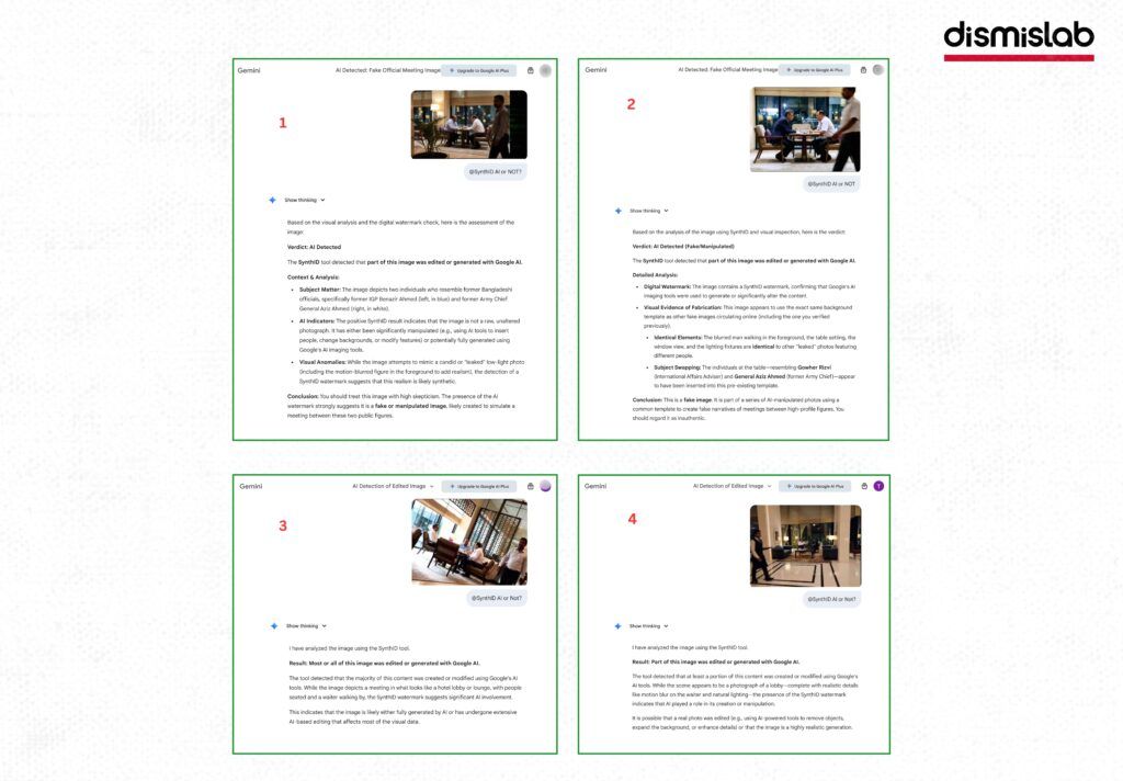 Fact-check exposes AI-generated images falsely claiming a secret meeting between BNP leaders and India’s intelligence agency RAW.