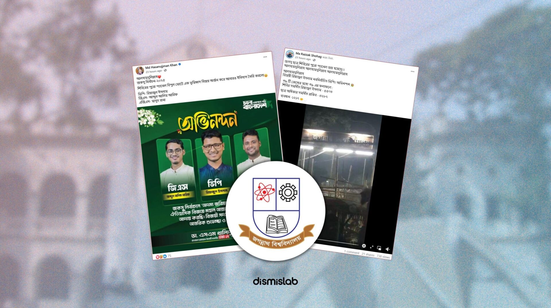 জকসু নির্বাচনী ফলাফল সামাজিক মাধ্যমে অপতথ্য, ভুল সংশোধন করেনি গণমাধ্যমগুলোও
