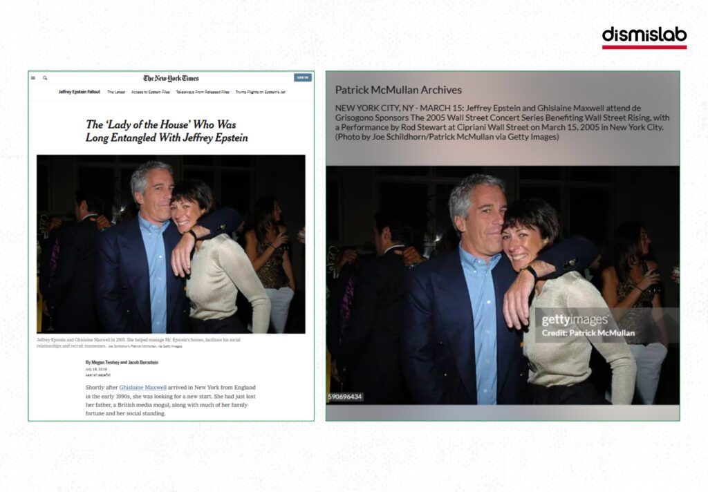 Fact-check reveals the viral “Epstein Files” image showing Jeffrey Epstein with a child was digitally edited by replacing Ghislaine Maxwell from the original photo.