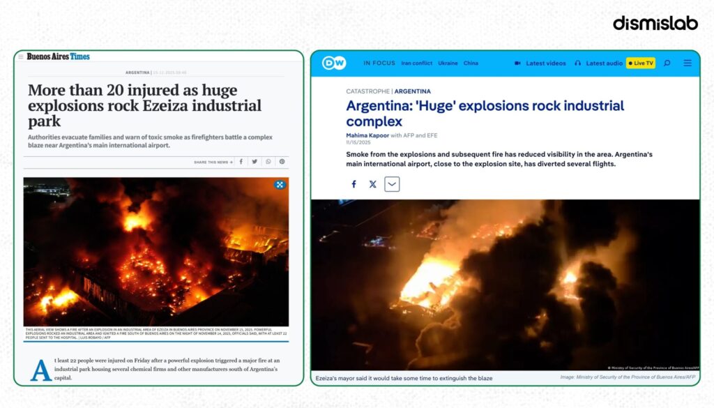 Fact-check: Viral video claiming Iran missile strike on Israeli chemical factory actually shows 2025 Buenos Aires, Argentina industrial explosion
