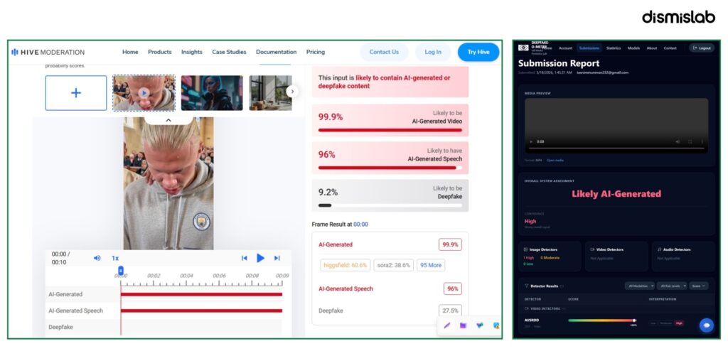 Fact-check showing AI-generated video falsely claiming footballer Erling Haaland converted to Islam after reciting Kalema