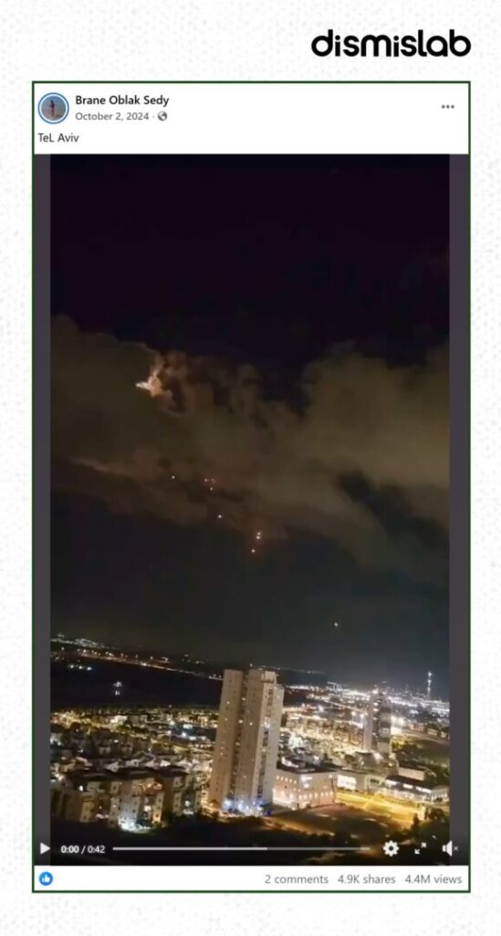 Fact-check: Old Israel-Iran missile interception video falsely shared as Dubai attack footage on Facebook and Instagram.