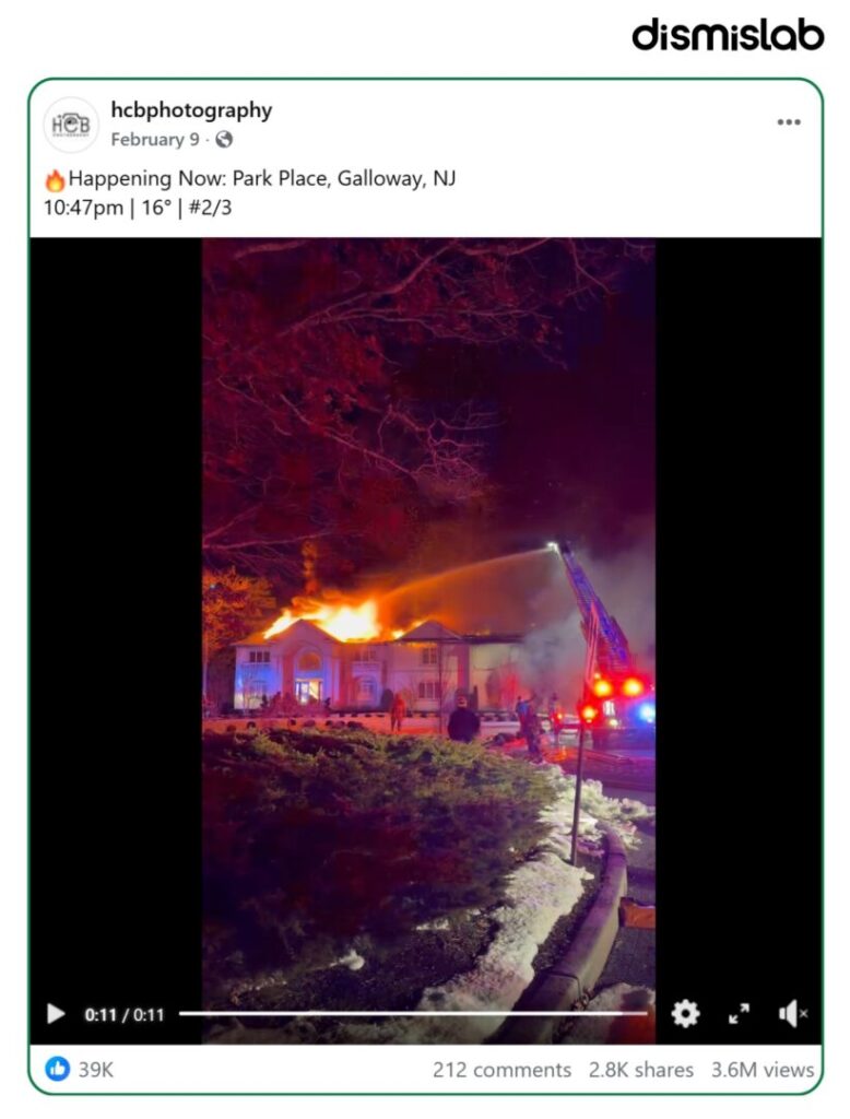 Fact-check: Viral video falsely claiming Benjamin Netanyahu’s brother Iddo Netanyahu was killed in an Iranian missile attack actually shows a house fire in Galloway Township, New Jersey.