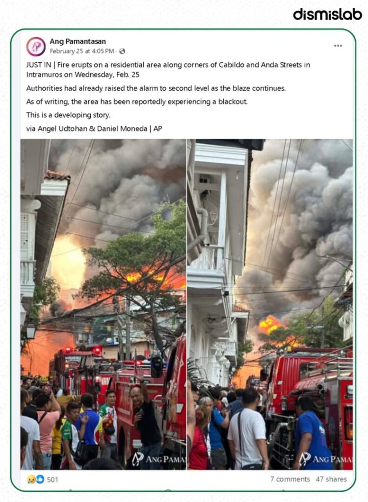 Fact-check: Viral video falsely claiming Iran’s missile attack set Israel on fire actually shows a residential fire in Intramuros, Manila, Philippines.