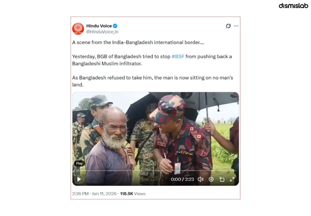 ফ্যাক্টচেক ষষ্ঠী চন্দ্র বর্মনকে “মুসলিম অনুপ্রবেশকারী’ বলে ভুয়া দাবি