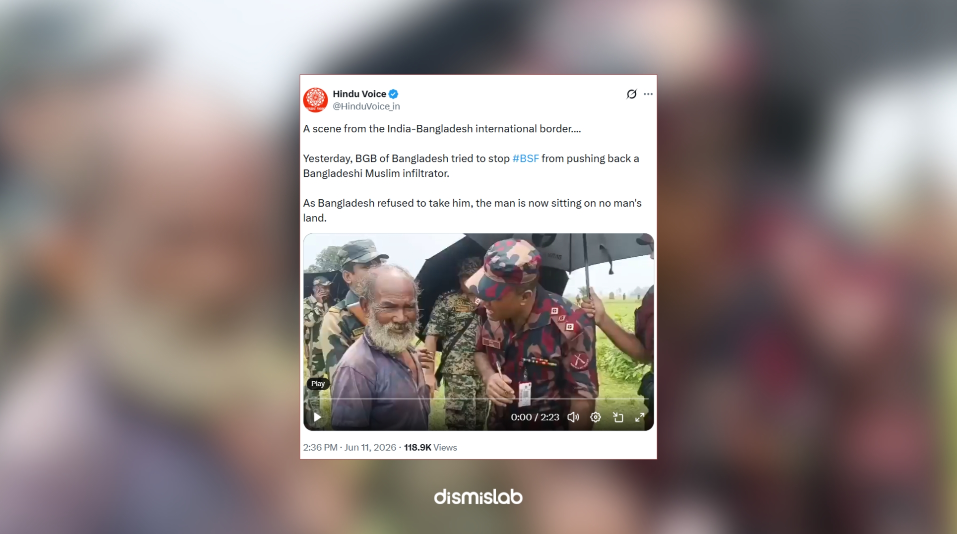 ফ্যাক্টচেক ষষ্ঠী চন্দ্র বর্মনকে “মুসলিম অনুপ্রবেশকারী’ বলে ভুয়া দাবি