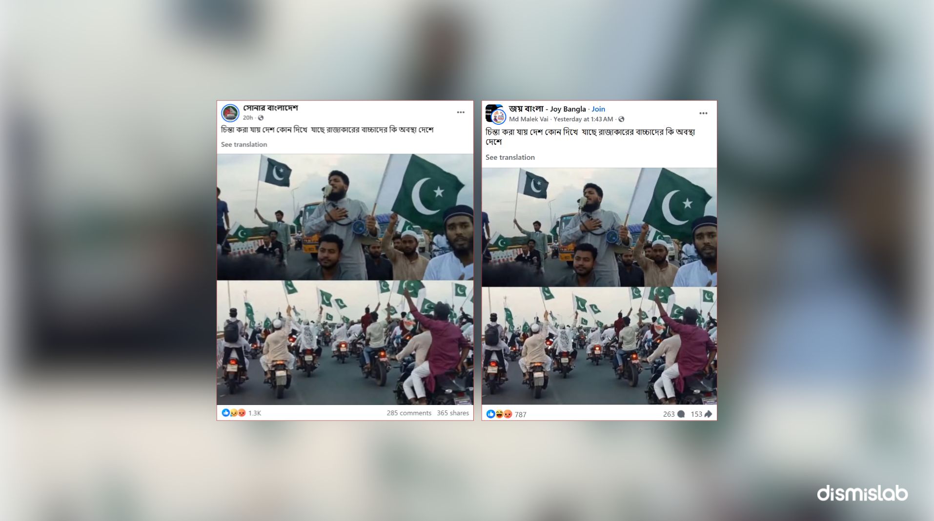 ফ্যাক্টচেক দাবি পাকিস্তানের পতাকা হাতে র‍্যালি, দৃশ্যটি কালেমাখচিত পতাকা হাতে র‍্যালির