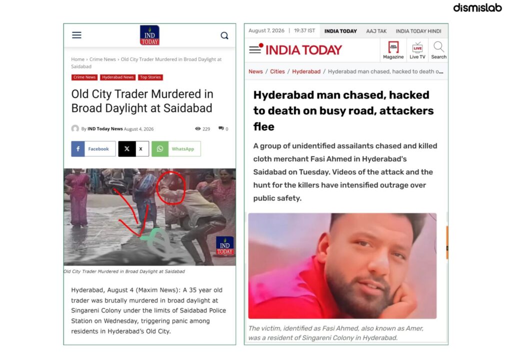 Video of Hyderabad killing misrepresented as Bangladesh footage.