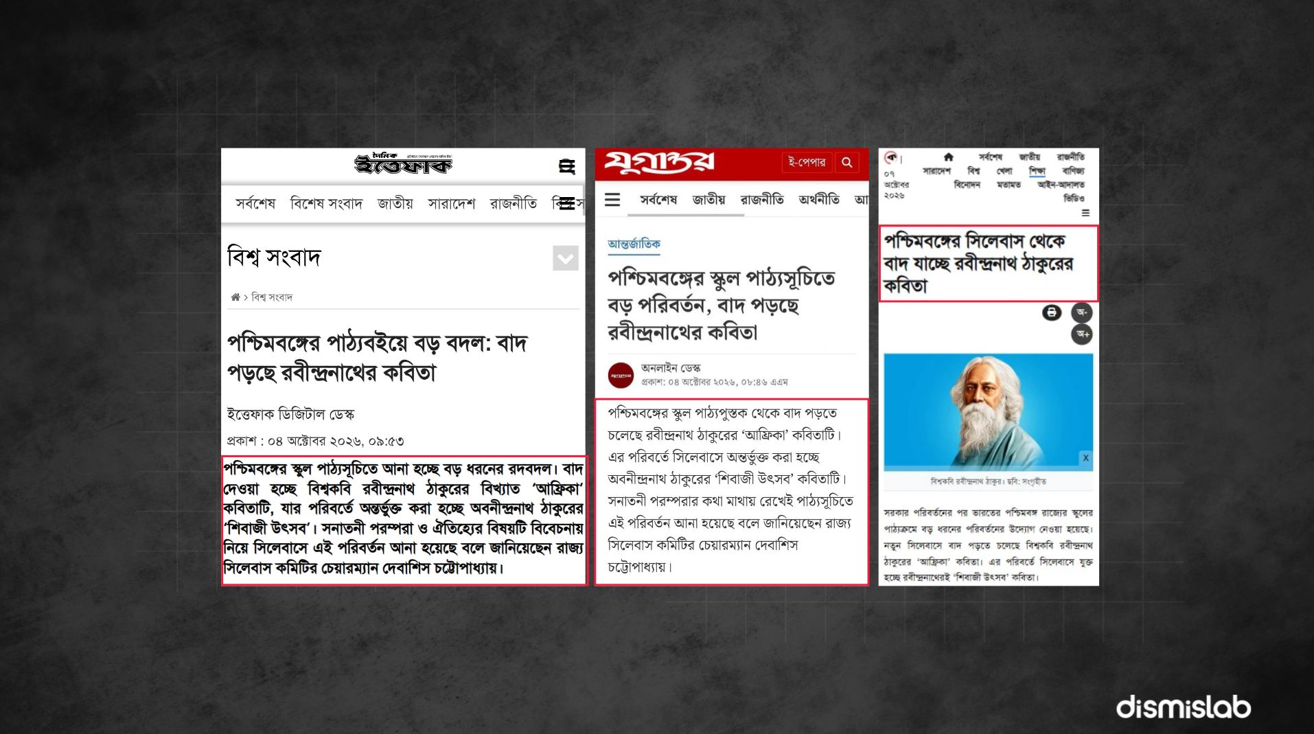 Rabindranath poem changed feature